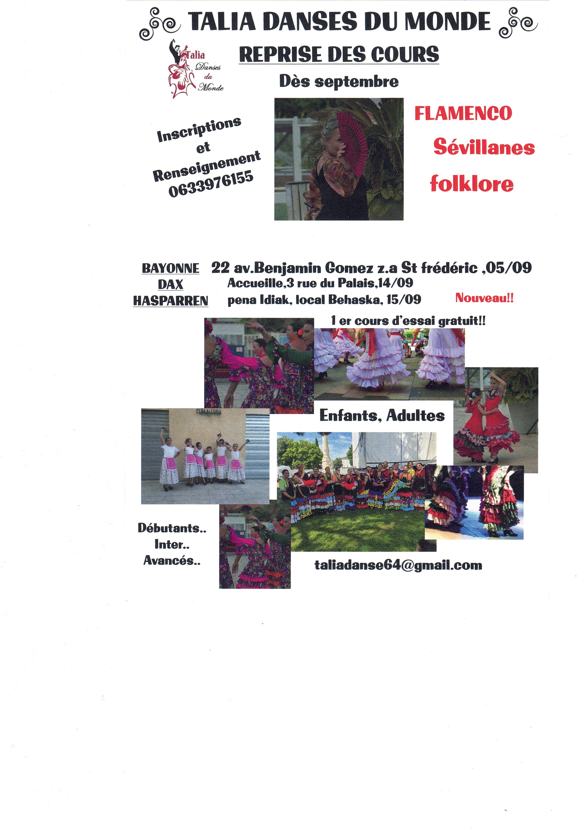 Cours de danse Sévillane