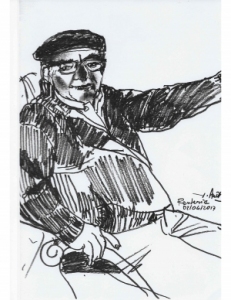 Croquis d'Yvette Andres à la cidrerie 1