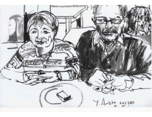 Croquis d'Yvette Andres à la cidrerie 4